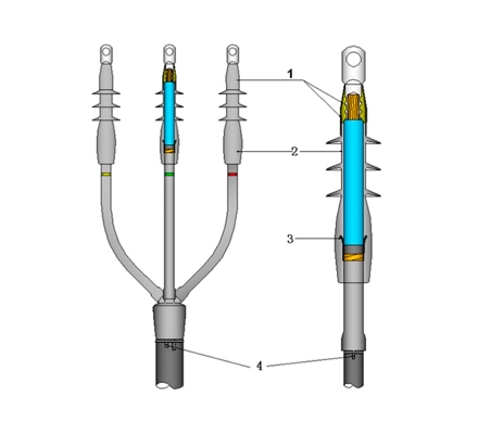 Medium Voltage 3-core Outdoor Cold Shrink Termination